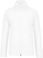Pánska mikrofleecová mikina Kariban fleece jacket men, biela, vel. M
