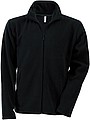 Pánska mikrofleecová mikina Kariban fleece jacket men, čierna, veľ. M