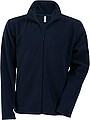 Pánska mikrofleecová mikina Kariban fleece jacket men, námornícka modrá, veľ. M