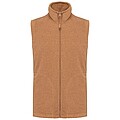 Pánska mikrofleecová vesta Kariban fleece vest men, hnedý melír, veľ. S