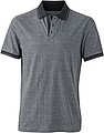 Pánska polokošeľa James Nicholson polo melange men, sivá/čierna, veľ. XXL
