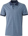 Pánska polokošeľa James Nicholson polo melange men, svetlo modrá/tmavo modrá, vel. S