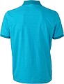 Pánska polokošeľa James Nicholson polo melange men, tyrkysová/tmavotyrkysová, vel. 3XL