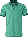 Pánska polokošeľa James Nicholson polo melange men, zelená/tmavozelená, vel. M
