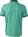 Pánska polokošeľa James Nicholson polo melange men, zelená/tmavozelená, vel. M