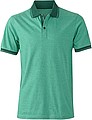 Pánska polokošeľa James Nicholson polo melange men, zelená/tmavozelená, vel. S