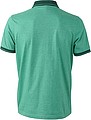 Pánska polokošeľa James Nicholson polo melange men, zelená/tmavozelená, vel. S