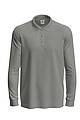 Pánska polokošeľa STEDMAN POLO LONG SLEEVE, tmavosivý melír, S