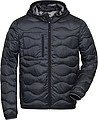 Pánska prešívaná bunda James & Nicholson, sivá/maskáčová, 3XL