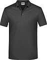 Pánske piqué polo James & Nicholson, tmavo šedá, XXL