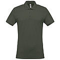 Pánske polotričko KARIBAN KRÁTKY RUKÁV PIQUÉ POLO SHIRT, vojenská zelená tmavá, L