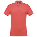 Pánske polotričko KARIBAN S KRÁTKYM RUKÁVOM PIQUÉ POLO SHIRT, koralovo červená, S