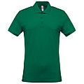 Pánske polotričko KARIBAN S KRÁTKYM RUKÁVOM PIQUÉ POLO SHIRT, stredne zelená, S