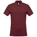 Pánske polotričko KARIBAN S KRÁTKYM RUKÁVOM PIQUÉ POLO SHIRT, vínová, S