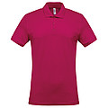 Pánske polotričko KARIBAN SHORT-SLEEVED PIQUÉ POLO SHIRT, fuchsiová, S