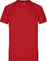 Pánske športové tričko James Nicholson sports T-shirt men, červená/čierna, vel. S