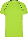 Pánske športové tričko James Nicholson sports T-shirt men, jasne žltá/sv. modrá, veľ. S