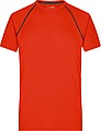 Pánske športové tričko James Nicholson sports T-shirt men, oranžová/čierna, veľ. M