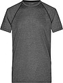 Pánske športové tričko James Nicholson sports T-shirt men, sivý melír/čierna, veľ. XL