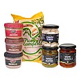 PARTA Darčeková sada - kuracia a bravčová paštéta, bravčová paštéta Iberico, tyčinky picos, cesnak, sušené paradajky a jalapeňos