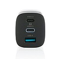 Philips 65W ultra rýchla PD 3-portová USB nabíjačka, čierna
