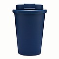 Plastový dvojvrstvový hrnček s viečkom, 300 ml, námornícka modrá