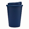 Plastový dvojvrstvový hrnček s viečkom, 300 ml, námornícka modrá