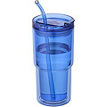 Plastový hrnček Archer o objeme 480 ml s dvojitou stenou, kráľovská modrá