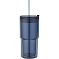 Plastový hrnček Archer o objeme 480 ml s dvojitou stenou, tmavo tyrkysová