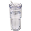 Plastový hrnček Archer o objeme 480 ml s dvojitou stenou, transparentná
