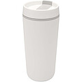 Plastový hrnček Sedona o objeme 480 ml s dvojitou stenou, biela