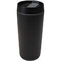 Plastový hrnček Sedona o objeme 480 ml s dvojitou stenou, čierna