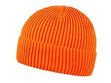 Pletená čiapka s ohrnutým lemom, oranžová