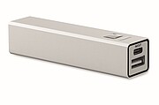 Power banka 2600 mAh, strieborná