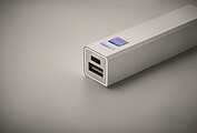 Power banka 2600 mAh, strieborná