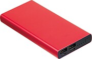 Powerbanka 10 000 mAh s LCD displejom, červená