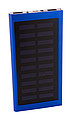 Powerbanka 4000mAh so solárnym dobíjaním, telo z recyklovaného hliníka, modrá