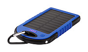 Powerbanka 4000mAh so solárnym nabíjaním, modrá