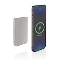Powerbanka 5000mAh s magnetom a bezdrôtovým nabíjaním, biela
