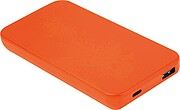 Powerbanka z recyklovaného plastu 10 000 mAh, oranžová