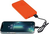 Powerbanka z recyklovaného plastu 10 000 mAh, oranžová