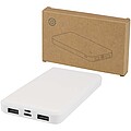Powerbanka z recyklovaného plastu s kapacitou 10 000 mAh a výkonom 10 W, biela