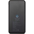 Powerbanka z recyklovaného plastu s kapacitou 10 000 mAh a výkonom 10 W, čierna