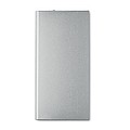 POWERDESK Hliníková powerbanka s kapacitou 8000 mAh, strieborná