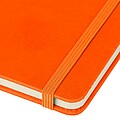 Poznámkový blok A5 s pevnými doskami, oranžová