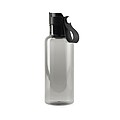Priehľadná fľaša na pitie 600ml, z RPET, čierna