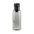 Priehľadná fľaša na pitie 600ml, z RPET, čierna