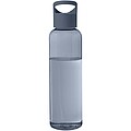 Priehľadná fľaša na pitie, 650ml, modrosivá