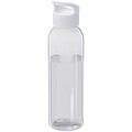 Priehľadná fľaša na pitie, 650ml, recyklovaný plast, biela