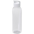 Priehľadná fľaša na pitie, 650ml, recyklovaný plast, biela